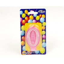 PINK NUMBER CANDLE 0-9