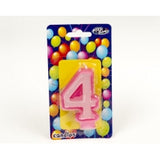 PINK NUMBER CANDLE 0-9