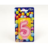 PINK NUMBER CANDLE 0-9