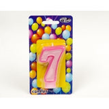 PINK NUMBER CANDLE 0-9