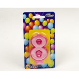 PINK NUMBER CANDLE 0-9