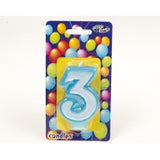 Birthday Candle - NUMBERS BLUE 0-9