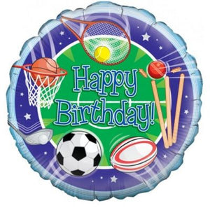 45cm Foil Balloon - HAPPY BIRTHDAY SPORT