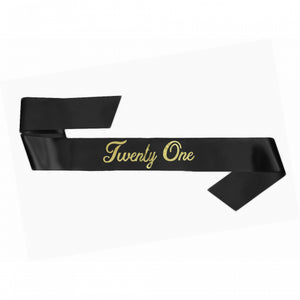BLACK "Twenty One" SASH