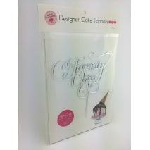 Acrylic Cake Topper - TWENTY ONE (Silver)