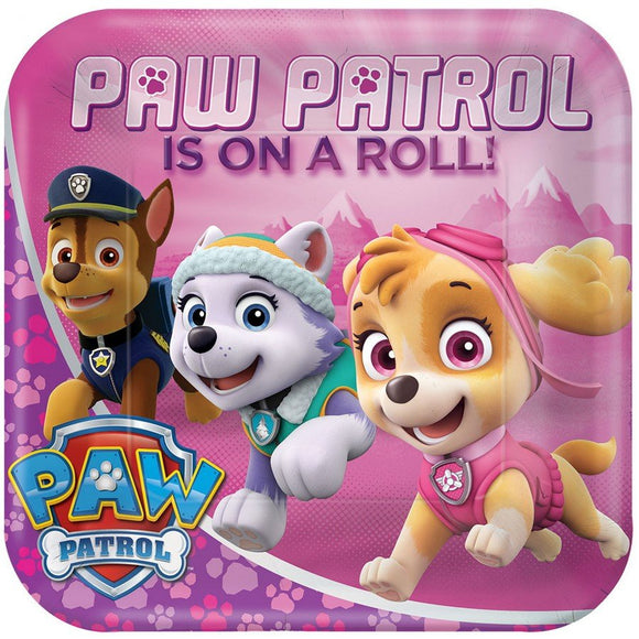Party Paper Plates 23cm - PAW PATROL (GIRL)