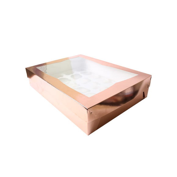 CUPCAKE BOXES - Rose Gold (HOLDS 24)