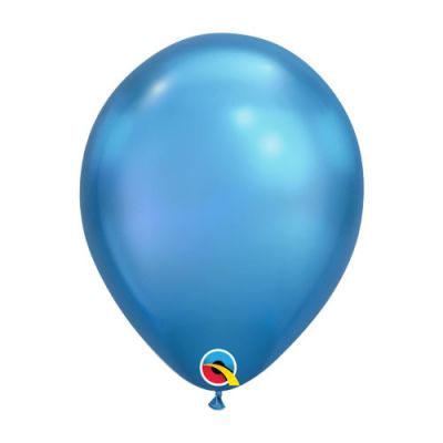 Latex 30cm Balloon - CHROME BLUE