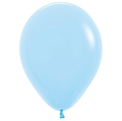 PASTEL Blue Latex Balloons - 25 Pack
