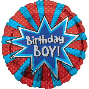 45cm Foil Balloon - BIRTHDAY BOY