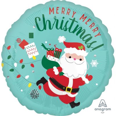 45cm Foil Balloon - MERRY CHRISTMAS (SANTA)