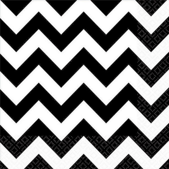 Jett Black - Chevron Lunch Napkins