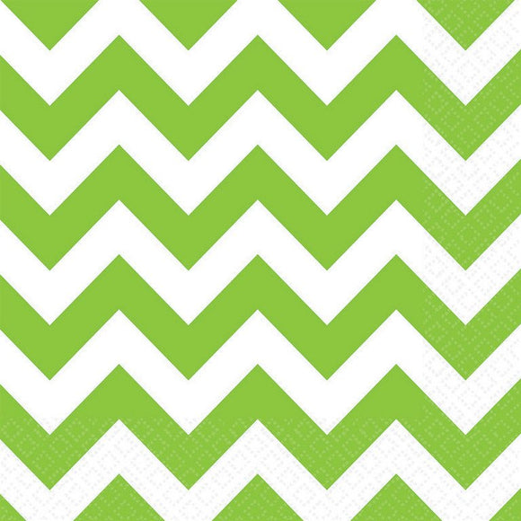 ***CLEARANCE*** Lime Green - Chevron Lunch Napkins