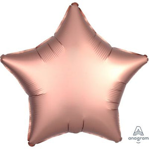 45cm Foil Balloon - STAR - ROSE GOLD MATTE