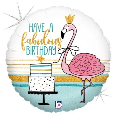 45cm Foil Balloon - FABULOUS FLAMINGO