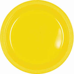 Yellow - Plastic Plate 23cm