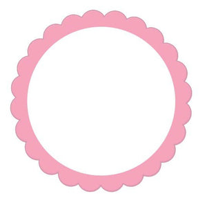 LABELS SCALLOPED - SOFT PINK