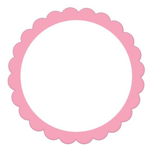 LABELS SCALLOPED - SOFT PINK