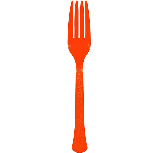 ORANGE - Plastic Forks
