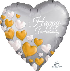 45cm Foil Balloon - HAPPY ANNIVERSARY