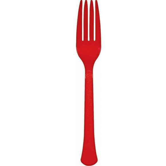 RED - Plastic Forks