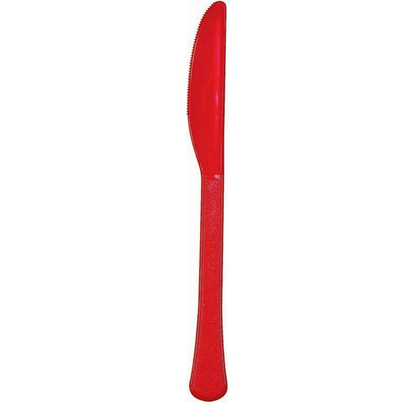 Red - Plastic Knife