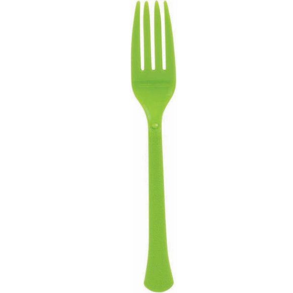 LIME GREEN - Plastic Forks