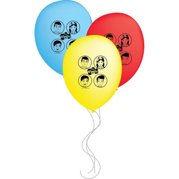 WIGGLES Latex Balloons 6PK