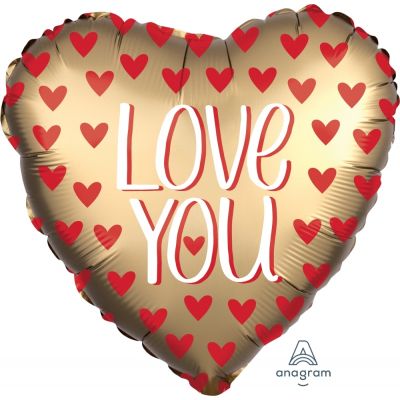 45cm Foil Balloon - LOVE YOU GOLD