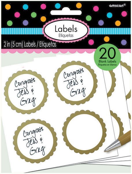 LABELS SCALLOPED - GOLD