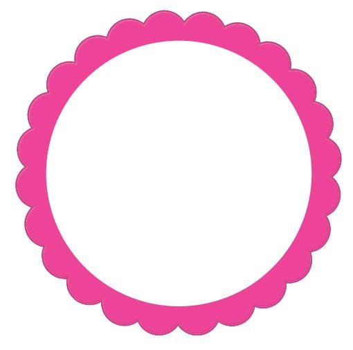 LABELS SCALLOPED - PINK