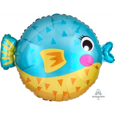 JNR SHAPE Foil Balloon - SEALIFE PUFFER FISH