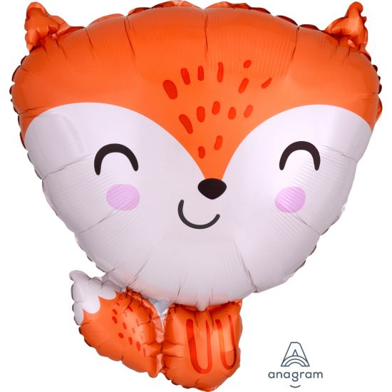 Jr Shape Foil Balloon - WOODLAND FOX