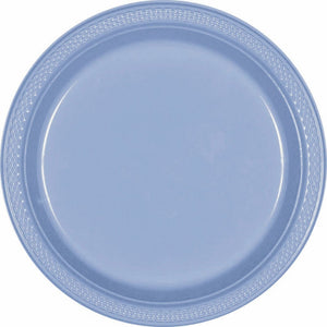 PASTEL BLUE - PLASTIC Plate 17cm