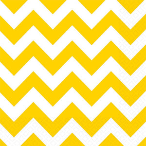 Yellow - Chevron Lunch Napkins
