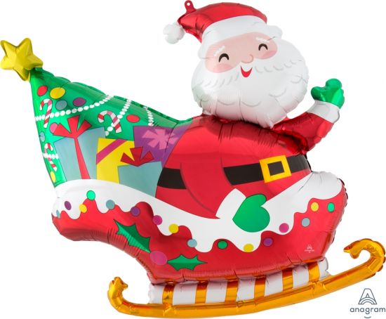 SuperShape Foil - SANTA AND SLEIGH