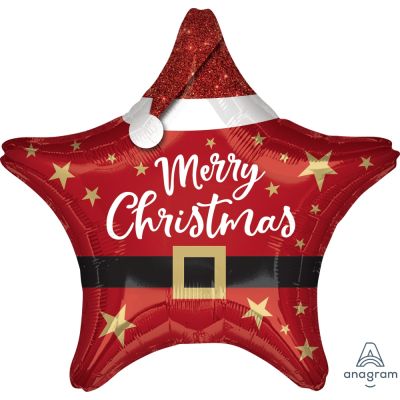 45cm Foil Balloon - STAR SANTA BELT