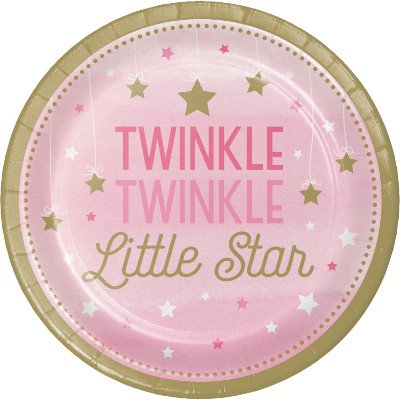 One Little Star (GIRL) - PAPER PLATE 17cm