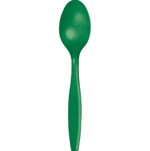 Green - Plastic Spoons