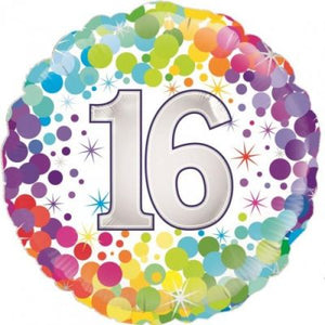 45cm Foil Balloon - 16TH BIRTHDAY
