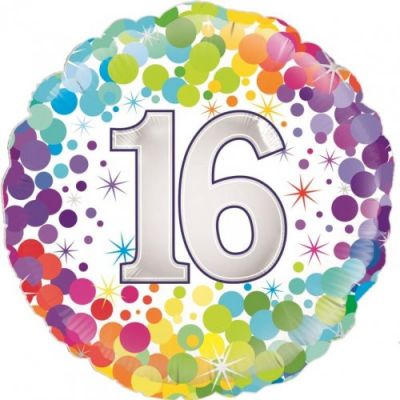 45cm Foil Balloon - 16TH BIRTHDAY