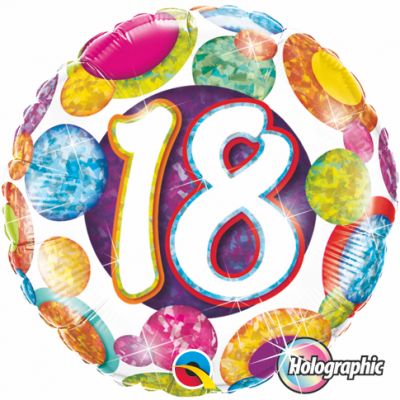 45cm Foil Balloon - 18th BIRTHDAY