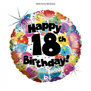 45cm Foil Balloon - HAPPY 18th BIRTHDAY