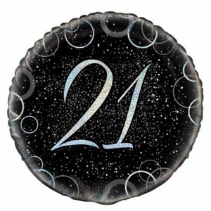 45cm Foil Balloon - 21st BIRTHDAY SILVER