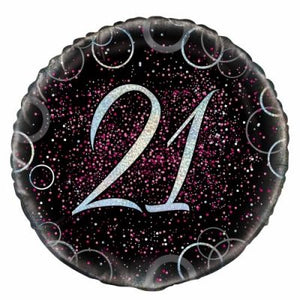 45cm Foil Balloon - 21st BIRTHDAY PINK