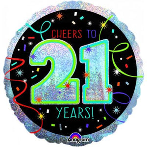 45cm Foil Balloon - 21st BIRTHDAY