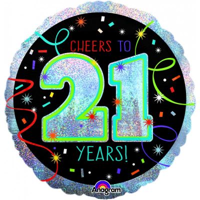 45cm Foil Balloon - 21st BIRTHDAY