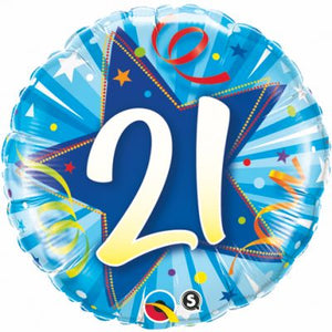 45cm Foil Balloon - 21ST BIRTHDAY