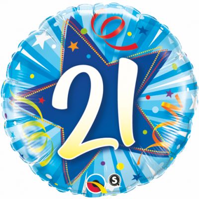 45cm Foil Balloon - 21ST BIRTHDAY