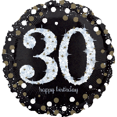 45cm Foil Balloon - 30TH BIRTHDAY